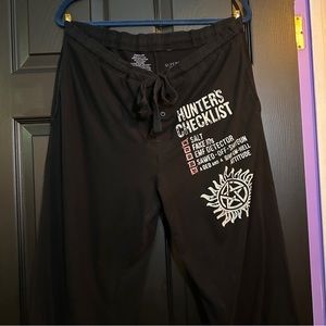 Supernatural men’s PJ lounge pants Hunter’s Checklist Medium